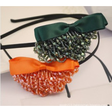 Fashion Jewelry/Fashion Hair Band/Beads Ribbon Headband (XHJ12053)